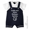 Baby Boy Romper Overalls "Daddy's hands..."