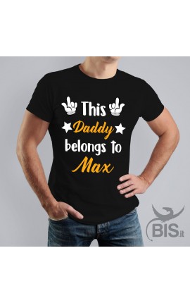T-shirt uomo da personalizzare "Questo fantastico papà appartiene.."
