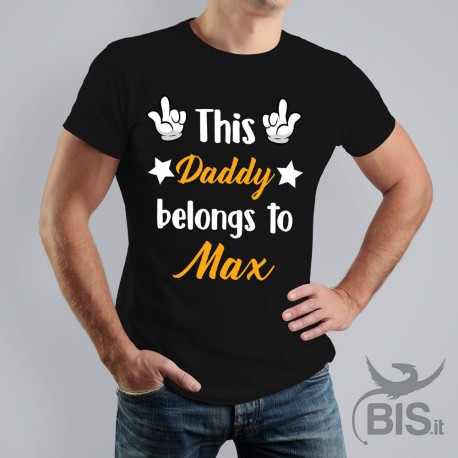 T-shirt uomo da personalizzare "Questo fantastico papà appartiene.."