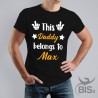 T-shirt uomo da personalizzare "Questo fantastico papà appartiene.."