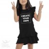 Vestitino bimba con gonna a balze da personalizzare con immagine e testo