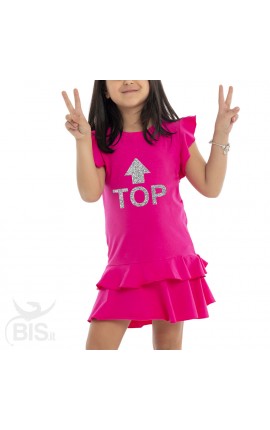 Vestitino bimba con gonna a balze "TOP"