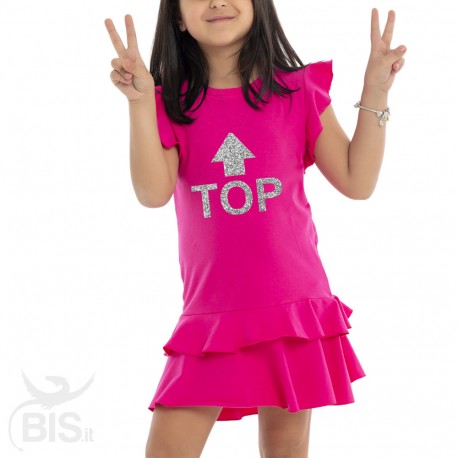 Vestitino bimba con gonna a balze "TOP"