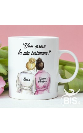 Tazza in ceramica "Vuoi essere la mia testimone?"