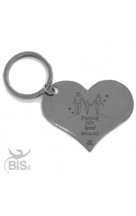 Personalized Heart Shaped Keyring "We may not have it all together, but together we have it all"