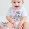Half-sleeve baby suit "Warning mum is jealous"