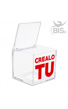 Cubo porta confetti in plexiglass da personalizzare