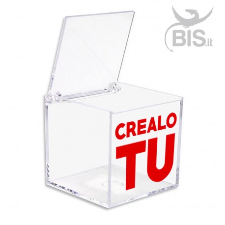 Kit 5 pezzi Porta confetti in plexiglass da personalizzare