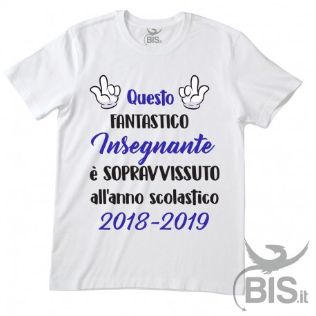 T-shirt uomo "Questo fantastico insegnante è sopravvissuto..."