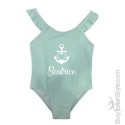 Costume bimba intero con alette nome e ancora