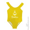 Costume bimba intero con alette nome e ancora