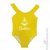 Costume bimba intero con alette nome e ancora