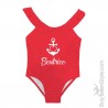 Costume bimba intero con alette nome e ancora