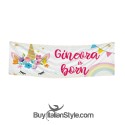 Striscione a tema UNICORNO personalizzabile