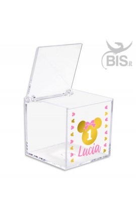 Kit 5 pieces Plexiglas Confetti Box, Unicorn themed