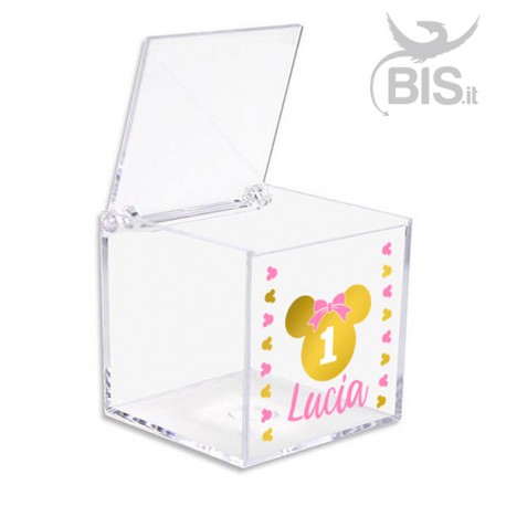 Kit 5 pieces Plexiglas Confetti Box, Unicorn themed