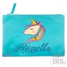 Pochette tela a tema Unicorno da personalizzare