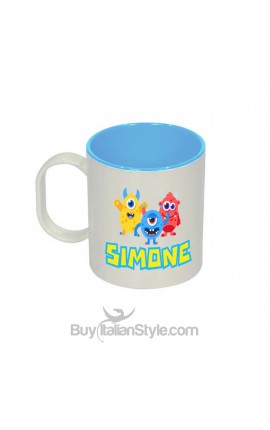 Tazza di plastica bimbo/a "Mostri" da personalizzare