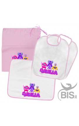 Kit Asilo bimbo/bimba "Mostri" da personalizzare con nome