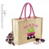 Borsa da Mare in juta naturale "Dont touch my bag"