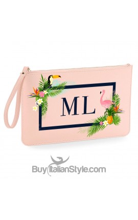 Pochette in ecopelle "Tropical" da personalizzare