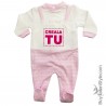 Tutina neonata invernale salopette cuori da personalizzare