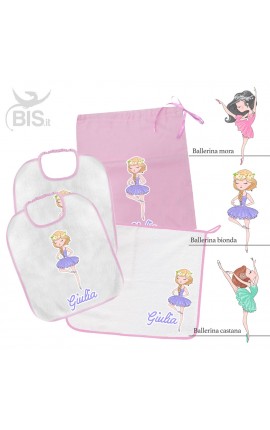 Kit Asilo "Ballerina" PERSONALIZZABILE con nome