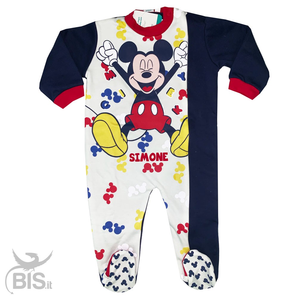 Pigiama Bambino Bambina Invernale Caldo Cotone Disney Minnie Mickey Mouse Topolino