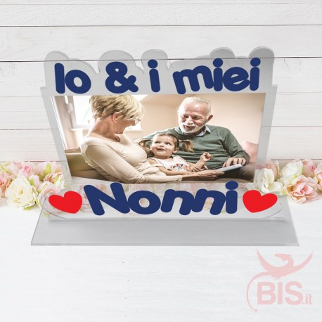 Targhetta in plexiglass "Io & i miei Nonni"