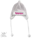 Cappellino in ciniglia con paraorecchie da personalizzare