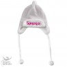Cappellino in ciniglia con paraorecchie da personalizzare