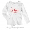 Maglia bimba con stampa "diva sinasce"