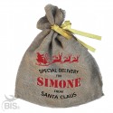 Sacco regalo in juta personalizzabile con nome