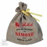 Sacco regalo in juta personalizzabile con nome