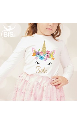 Maglia bimba "Unicorno con nome"