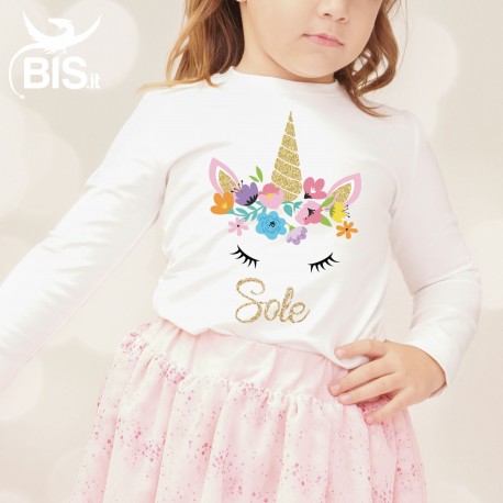 Maglia bimba "Unicorno con nome"