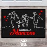Zerbino/Tappeto da interni personalizzabile con testo "Mano nella mano"