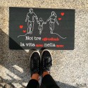 Zerbino/Tappeto da interni personalizzabile con testo "Mano nella mano"