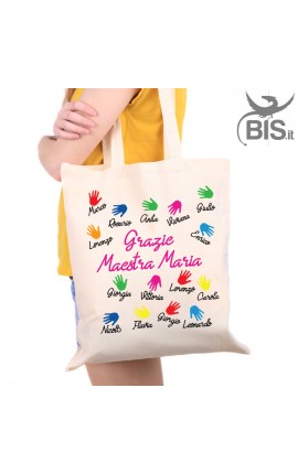 Shopper bag PERSONALIZZABILE con dedica per la maestra