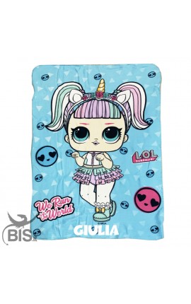 Plaid azzurro "LOL" da personalizzare con nome"