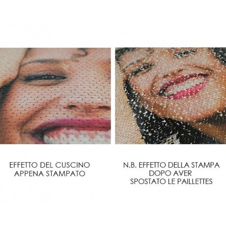 Cuscino quadrato  personalizzabile con paillettes