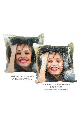 Cuscino quadrato  personalizzabile con paillettes