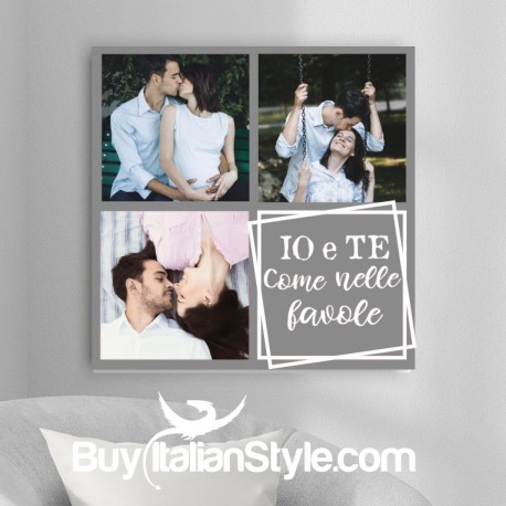 Foto-quadro "Io e te come nelle favole" con 3 foto