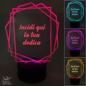 Lampada Led poligono  "Con dedica personalizzabile"