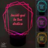 Lampada Led poligono  "Con dedica personalizzabile"