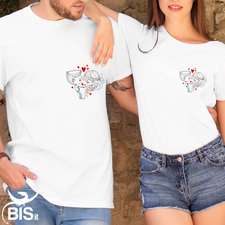 Magliette Coordinate Per Coppia: T-Shirt Lui E Lei Originali Per San Valentino
