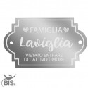 Appendino fuoriporta in plexi "Vietato entrare di cattivo umore"