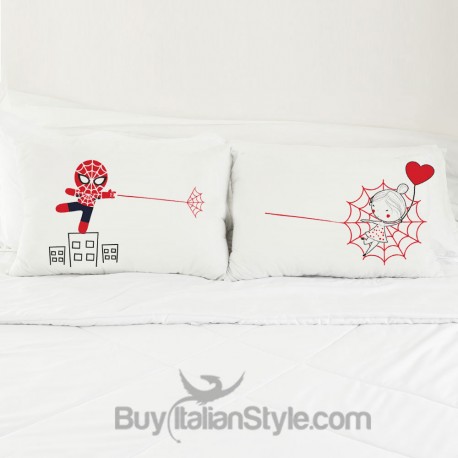 Coppia di federe da letto Spider Love