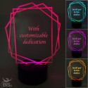 Lampada Led poligono  "Con dedica personalizzabile"