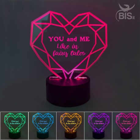 Lampada Led "Io e te come nelle favole"